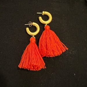 Madewell Tassel Earrings - Red